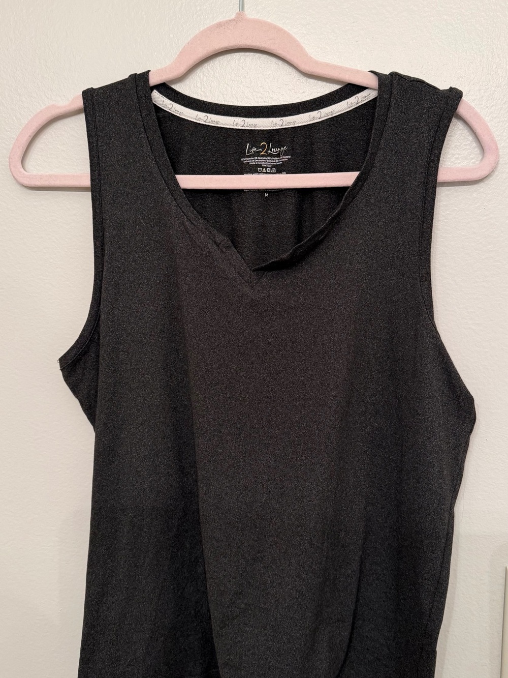Dark Gray Sleeveless V-Neck Women's Tank Top